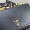 10A borse di design di lusso di alta qualità portafoglio da donna borsa nera 22 * 14 * 6,5 cm 1BD275 borse borsa a catena dorata borsa a tracolla con patta borsa a tracolla con scatola b37