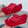 2023 Fashion Sandals Flat Slippers With Summer Outdoor Floor Slide Wedge Sandals Lady Letters Cowboy Classic Women Beach Shoes 36-43