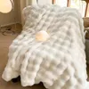 Decken Blasenförmige Kunstfelldecken Betten Winter Warm Flauschiger Plüsch Überwurf Decke Kissenbezug Luxus Sofabezug Schlafzimmer Home Decor 231116