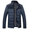 Herren Jacken Herren Winterjacke 2023 Plus Kaschmir Blouson Homme Herren Stehkragen Business Mantel Warm halten Dicke Splice Baumwolle Kleidung