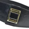 Cinture 2023 Primavera Ragazza Coreana Moda PU Fibbia in metallo Cintura Decorativa Abito Nero Semplice Versatile Pino Stretto Sigillo in vita SCM0125