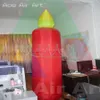 Grande bougie gonflable rouge avec lumière portable adaptée aux activités de fête de Hanoukka