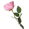 Flores decorativas simuladas flor única coroa princesa rosa decoração de casamento adereços pogal presente de feriado do dia dos namorados