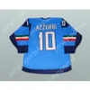 Özel Italia Team Hokey Jersey Beyaz Azzurri 10 Yeni Üst Düzeyli S-M-L-XL-XXL-3XL-4XL-5XL-6XL