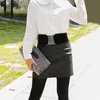 Bälten Kvinnor ansluter midjeband Runt mocka Fashion Woman Dress Dekorera svartbrunt läder Långa spännegåvor 2023 Design