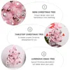 Christmas Decorations Tabletop Tree With Lights Artifical Simulation Xmas For Pink