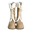 Top Boots Women's Fury Snow Winter New Thick Sole Plush Knight Warm Mid Sleeve Martin Strap