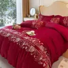 Set di biancheria da letto Set copripiumino in cotone egiziano di alta qualità di lusso Copripiumino morbido a fiocco lungo
