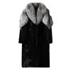 Giacche da uomo Cappotto di pelliccia di visone Intero inverno caldo lungo giacca a vento Moda Casual Taglie forti 231115