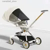 Bebek arabası# Hafif bebek arabası yüksek peyzaj dört tekerlekler puset portatif portatif katlanır katlanabilir çok işlevli iki yönlü oturma ve yalancı bebek arabası q231116