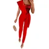 Abbigliamento etnico 2023 Abiti africani da donna Tuta lunga senza maniche in poliestere rosso rosa blu nero