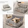 kennels pens Dog Beds Warm Sleeping Cotton Puppy Bed Washable Detachable Oxford Cloth Kennel Cat Nest Bottom Waterproof Small Cat Dog Nest 231116