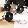 Keychains Creative Billiard Pool Keychain Table Ball Key Ring Lucky Black No.8 Chain Rings harts smycken Tillbehör gåvor