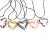 Pendant Necklaces Romantic Jewelry Glass Top Quality Necklace Bijoux Valentine's Birthday Gift Heart Shape Mujer