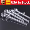 100pcs/box Glass Pipes Oil Burner Manufacture Hand-blown Handcrafted Spoon Pipe 4inch Glass Straw Oil Nail Pipe Stock In Usa