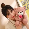 Плюшевые куклы 25 см Kawaii Hug Bouquet Teddy Bear Плюшевые игрушки с наполнителем Супер мягкий бант Медведь Детская кукла Подруга Детский детский рождественский подарок 231115