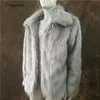 Giacca da uomo in pelliccia finta Homme in pelle da uomo bianca nera moda cappotto bavero casual slim Jaqueta Motoqueiro 231115