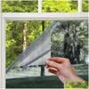 ملصقات نافذة طول 2/5M Sier طريقة واحدة من الزجاج لفيلم لاصق DIY عاكس مرآة الصبغة UV الشمس حماية