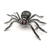 Brooches Pins Creep Stylish Full Pave CZ Eight-Legged Red Eyed Black Spider Insect Pin Costume Accessory For Halloween FestivalPins Kirk22