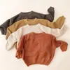 Pullover Spring Autumn Sweaters Född spädbarnsknit slitage Småbarn Knitting Pullovers Topps Baby Girl Boy Kids 231115