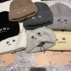 MIMU Beanie designer beanie motorkap bucket hat cap winterhoed MM gebreide muts Lente Skull caps Winter Unisex Kasjmier Letters Casual Outdoor ingerichte hoeden