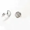 Boucles d'oreilles en pierre d'opale pour femmes, rondes, couleur or Rose, argent, accessoires en acier titane, mode élégante, bijoux coréens, cadeau (GE135)