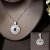 Ketting oorbellen set hibride hoogwaardige heldere Oostenrijkse kristal cz voor vrouwen trouwjurk accessoires boucle d'Oreille n-684