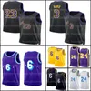 3 Anthony 6 23 Davis #15 Austin Reaves basketbalshirt D'Angelo Russell heren geel paars 2023 2024 City Jerseys retro shirt heren