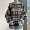 Men's Sweaters Mens Sweater Vintage Pullover Turtleneck Casual sweaters for men clothing geometry pullovers Casual free shipping Male clothes J231116