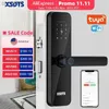 Smart Lock Tuya Wifi Serratura elettronica intelligente per porta con impronta digitale biometrica / Smart Card / Password / Sblocco chiave / Carica di emergenza USBL231116