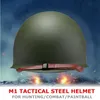 Ski Helmets Military M1 Green Steel Adjustable Helmet Tactical Protective Army Equipment Field Paintball Gear Sturdy For Adult 231115