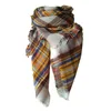 Scarves Europe And The United States White Multicoloured Check Scarf Pumpkin Pie Christmas Women