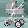 Barnvagnar# ny baby barnvagn 2 i 1/3 i 1 hög landskap barnvagn liggande baby vagn fällbar barnvagn baby bassinet puchair vagn q231116