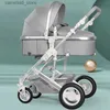 Kinderwagen# Neuer Kinderwagen 2 in 1/3 in 1 Hochlandschaftskinderwagen Liegender Kinderwagen Faltbarer Kinderwagen Baby Stubenwagen Puchair Wagen Q231116