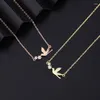 Choker Cute Pigeon Necklace For Women Korean Version Fresh Rhinestone Inlaid Bird Temperament Gentle Clavicle Chain Gifts