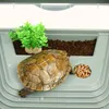 Aquarium-Behälter für Schildkröten, abnehmbares Haus für Reptilien, leicht zu wechselnder Wasserlebensraum aus Kunststoff mit Bereichen für Zuchtfutter, Schwimmen, Aalen, Fische, 231116