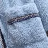 Женский топ большого размера с длинными рукавами, теплый утолщенный свободный крой, модное женское пальто из искусственной шерсти ягненка, увеличенный женский свитер