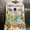 23SS Casablanca Buddha Owl Designer Skjorta Löst män och kvinnor mode långärmad skjortor casablanc polos