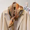 Perez Cashew Fruit Silk Wool Scarf Shawl Women's New Double Sided Different Color 65cm Middle Square Scarf