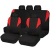 Nieuwe upgrade Universal Red Line Black Polyester met Sponge Sporty Car Seat Covers Auto -accessoires geschikt voor de meeste auto SUV Track bestelwagen