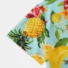 Men's Casual Shirts Asian Size Hawaiian Shirt Men Fashion Flower Printed Blouse Single-breasted Beach Short Sleeve Tops Men's Holiday