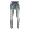 Amri dżinsy nowe dżinsy w trudnej sytuacji motocyklowy motocykl Jean Amri Jeans Rock Skinny Slim Ripped Fashion Letter Marka MARZEM MAME PANTS AMri Jeans 646