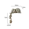 Decorative Objects Figurines Resin Elephant Ornament Family Simulation Animal Cartoon Desktop Hanging Kids Room Accessories 231115