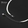 Anklets Modian Foot Jewelry Anklet Simple Snake Exquisite Armband For Women Real 925 Sterling Silver Anklets For Women Party Giftl231116