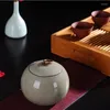 Garrafas de armazenamento 3 cores China Ceramic Tea Spice Nuts Alimento Jards Vacos Caddy Caddy Sugar Salt Tankister 10 11cm