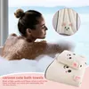 Set asciugamani da bagno turco in cotone corallo avvolgente in pile carino mano con orecchie doccia assorbente per ragazze donne casa spiaggia