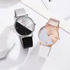 Armbanduhren Frauen Uhren Leder Rose Gold Kleid Weibliche Uhr Design Uhr Kontrast Einfache Mode Damen 2023