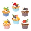 Party Decoration 6 Pcs Cupcake Ornament Artificial Desserts Toppers Home Supplies Simulation House