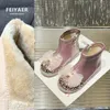 Botas de inverno com lantejoulas e pérolas para meninas, botas de tornozelo infantis da moda de inverno