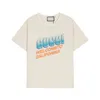 デザイナーメンズTシャツパーム高品質の豪華なトップファッションレター印刷カジュアル汎用クイック乾燥リンクルプルーフビジネスTシャツ短袖ポロシャツ